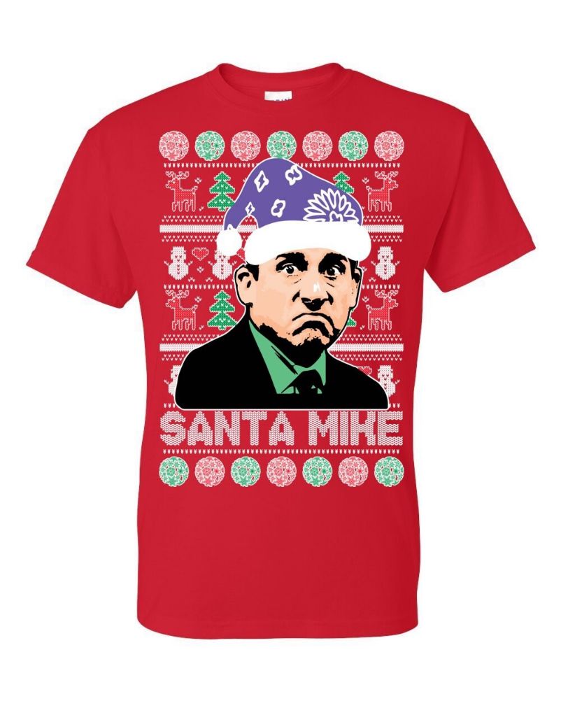 The Office Santa Mike! Michael Scott Ugly Christmas Sweater The Office Santa Mike! Michael Scott Ugly Christmas Sweater