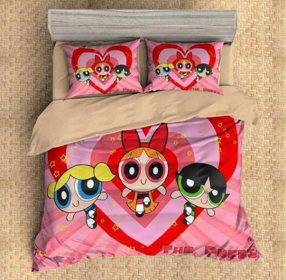 The Powerpuff Girls Heart Background Bedding Set The Powerpuff Girls Heart Background Bedding Set