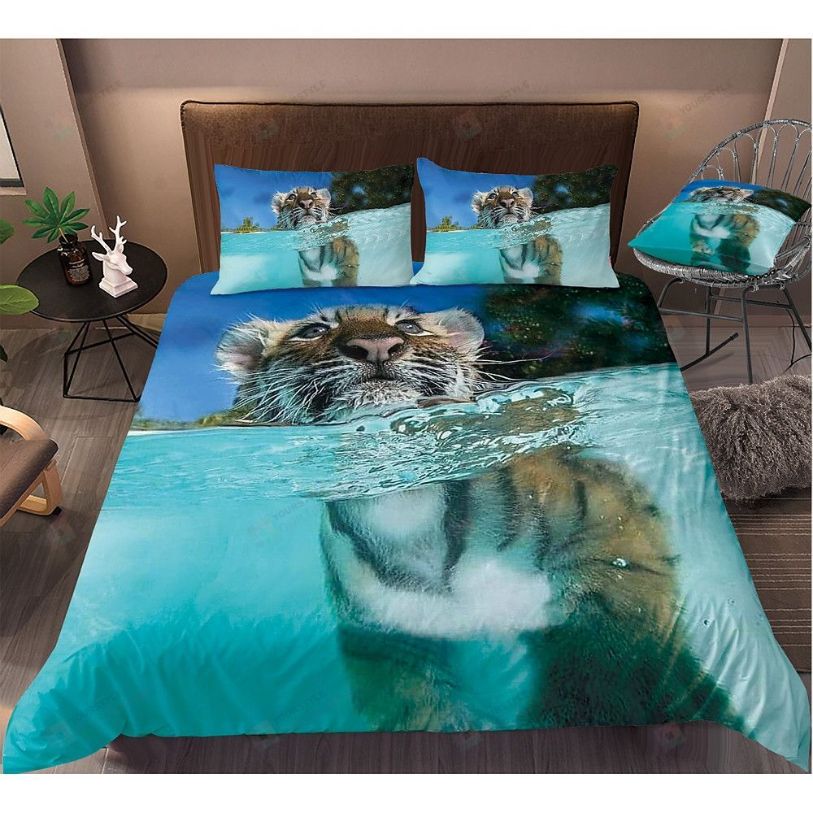 Tiger Swimming Bedding Set Tiger Swimming Bedding Set