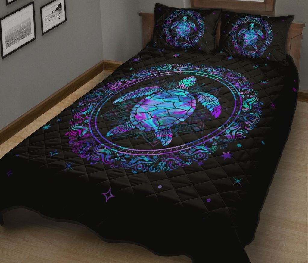 Turtle Neon Bedding Set Turtle Neon Bedding Set