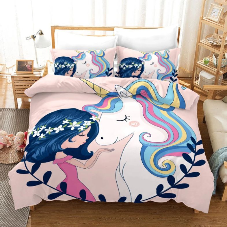 Unicorn And Girl Bedding Set Unicorn And Girl Bedding Set