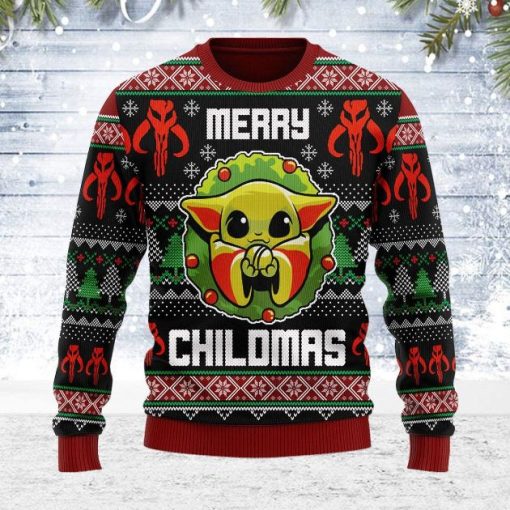 Unisex Merry Childmas Baby Yoda 3D Sweater