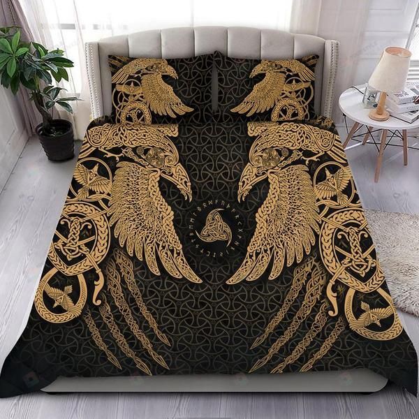 Viking Muninn Tattoo Bedding Set Viking Muninn Tattoo Bedding Set