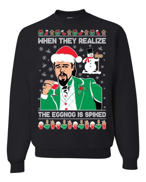 When They Realize The Eggnog Is Spiked Leonardo Dicarprio Sweatshirt