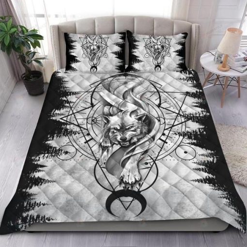 Wild Wolf Quilt Bedding Set
