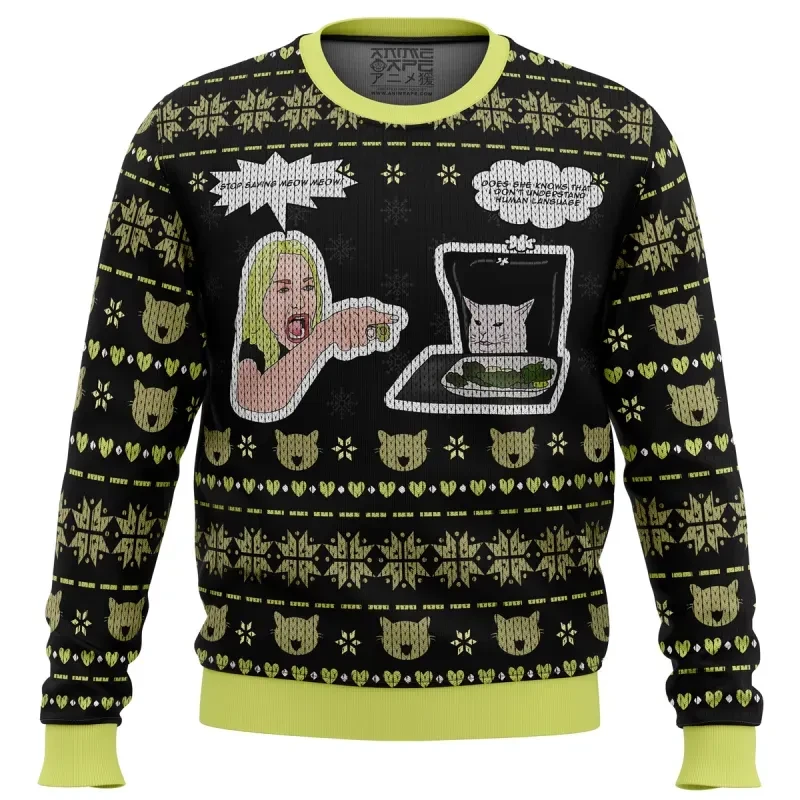 Woman Yelling At Cat Meme Sweater Gift For Christmas Woman Yelling At Cat Meme Sweater Gift For Christmas