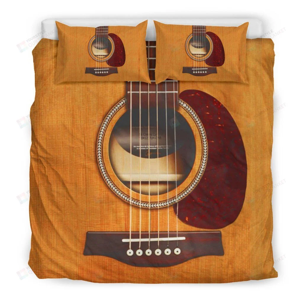 Wooden Guitar Bedding Set Wooden Guitar Bedding Set