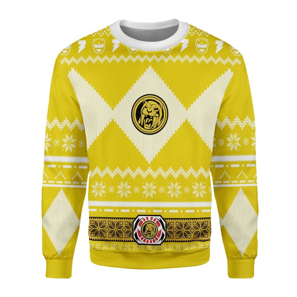 Yellow Power Ranger 3D Sweater Yellow Power Ranger 3D Sweater