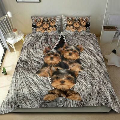 Yorkshire Dog Cute Bedding Set Yorkshire Dog Cute Bedding Set