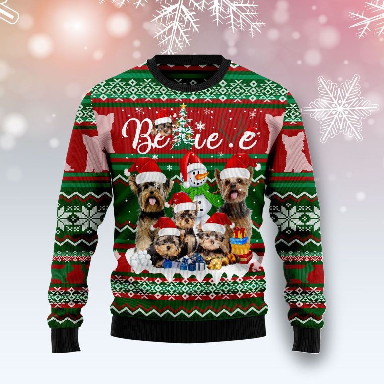 Yorkie Not Short 3 Dos Christmas Sweater Yorkie Not Short 3 Dos Christmas Sweater