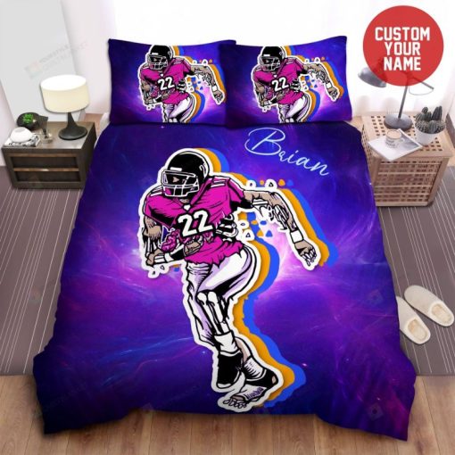 Personalized Custom Name Zombie Football Player Duvet Bedding Set