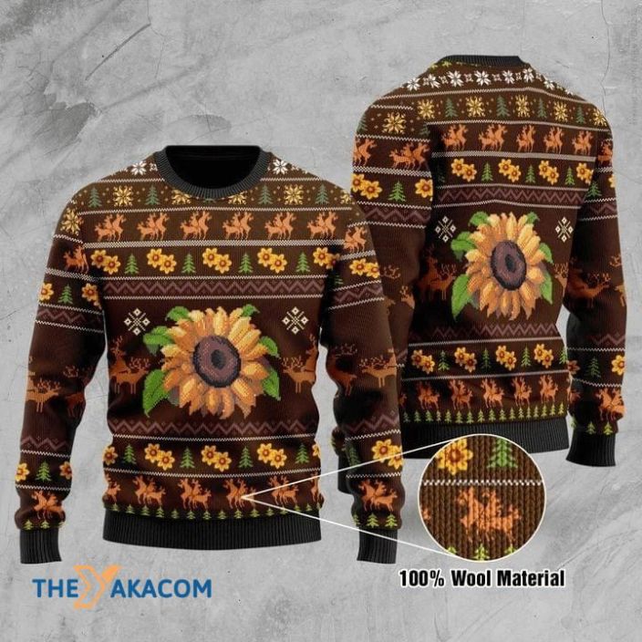 All Over Printed Sweater Sunflower Christmas All Over Printed Sweater Sunflower Christmas