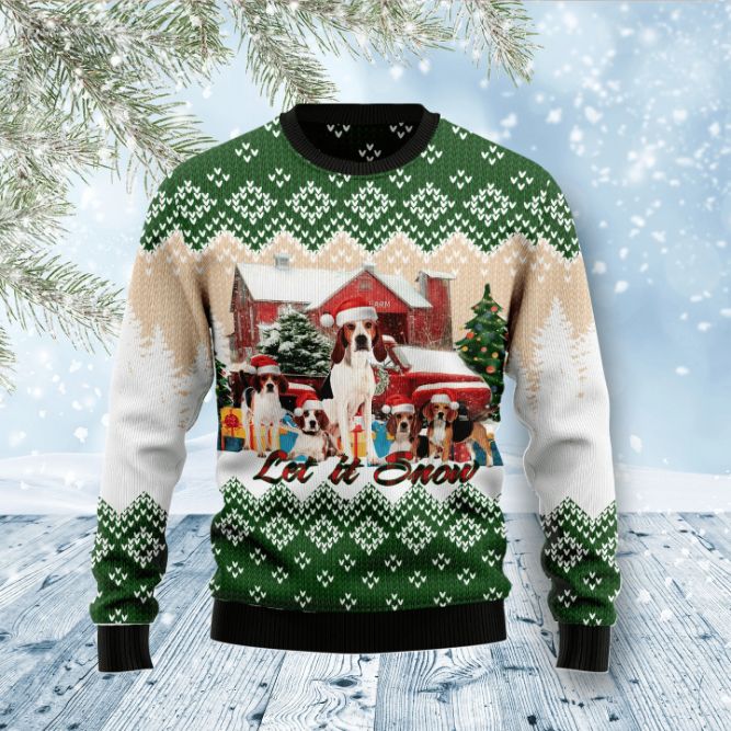 American Foxhound Let It Snow 3D Sweater American Foxhound Let It Snow 3D Sweater