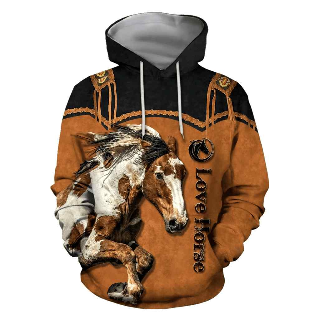 American Paint Horse Native American Cowboy All Over Printed Unisex Hoodie American Paint Horse Native American Cowboy All Over Printed Unisex Hoodie