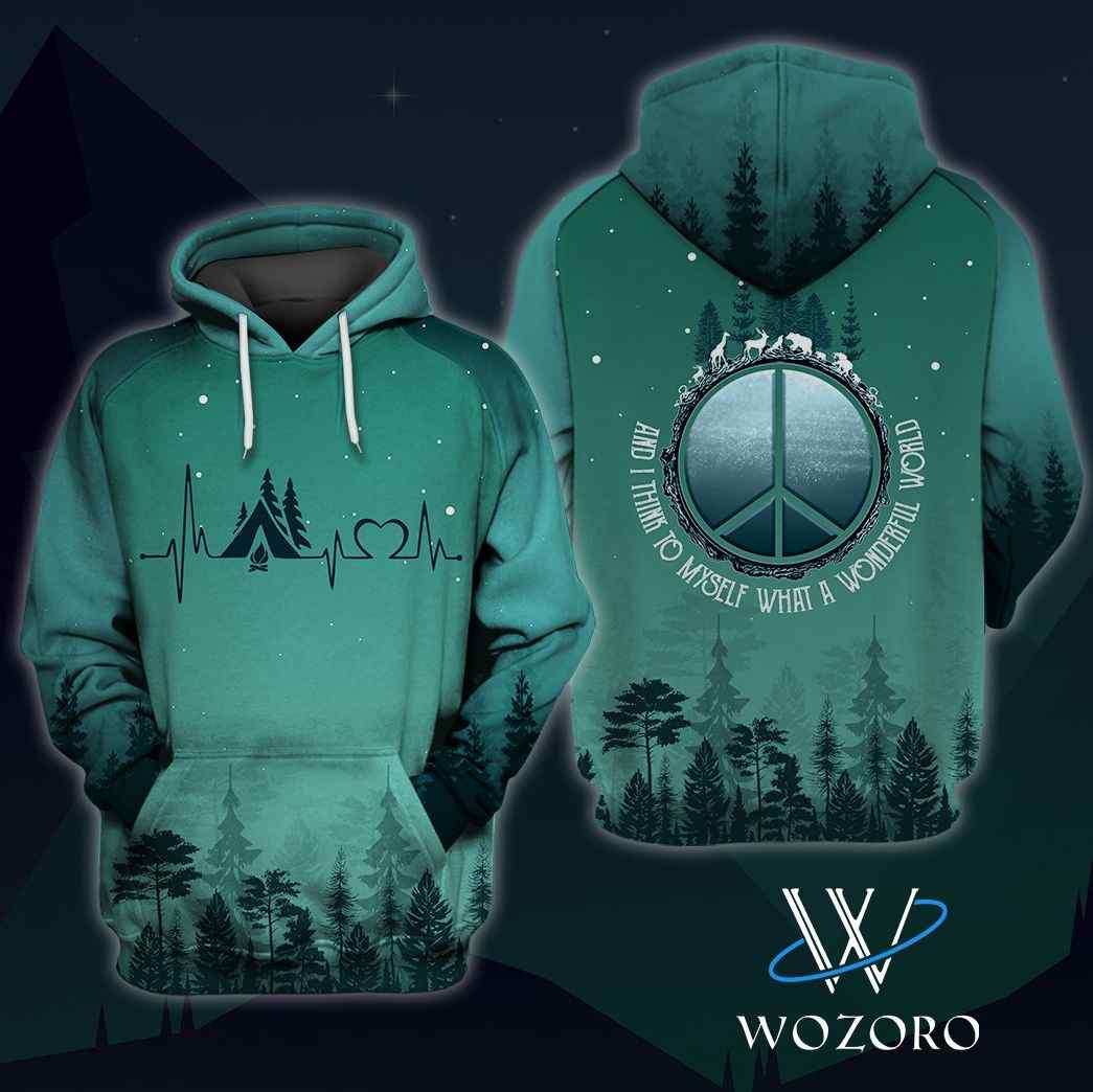 And I Think To Myself What A Wonderful Word Camping Hoodie And I Think To Myself What A Wonderful Word Camping Hoodie