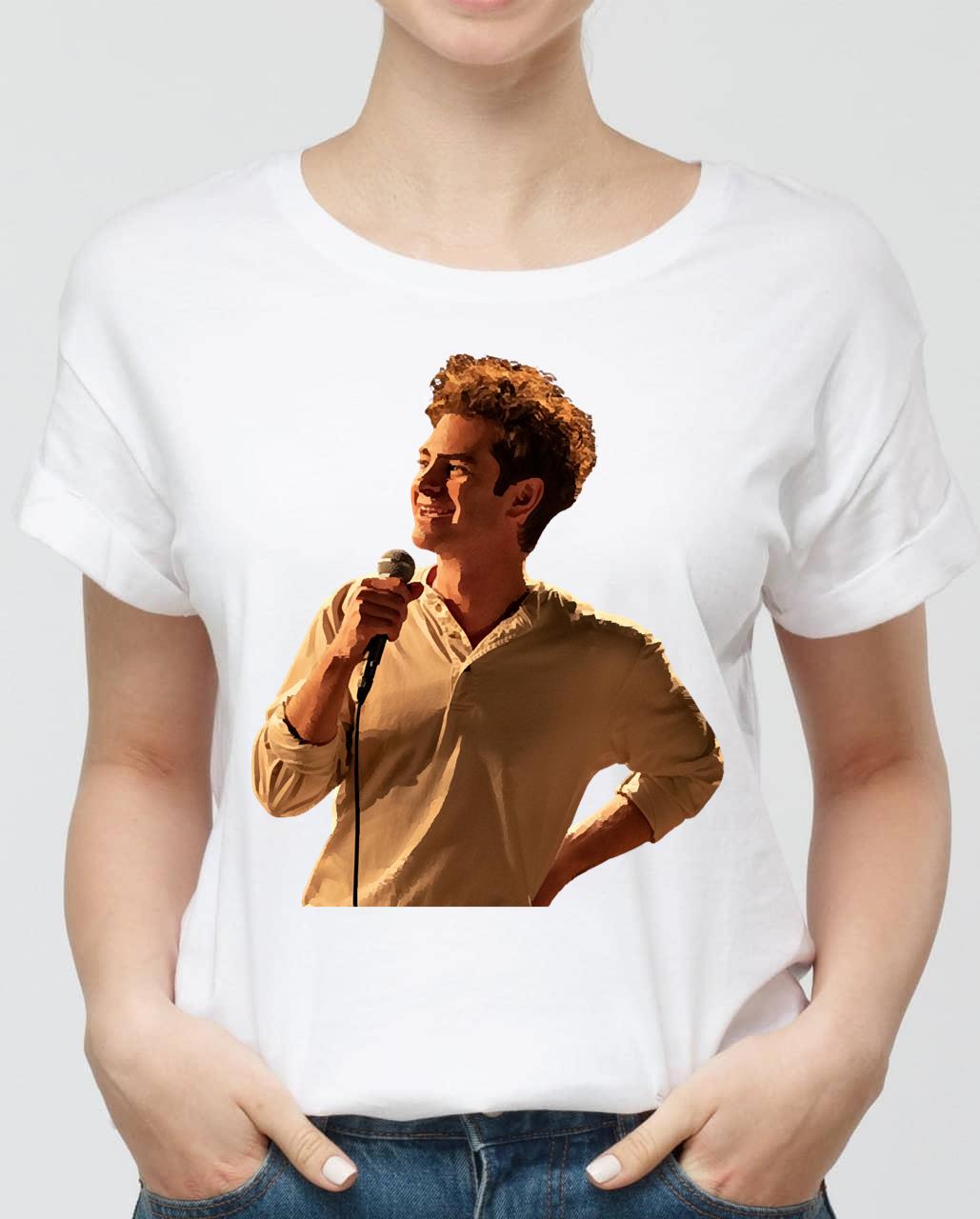 Andrew Garfield T-Shirt Tick Tick Boom Musical Drama Tee Andrew Garfield T-Shirt Tick Tick Boom Musical Drama Tee