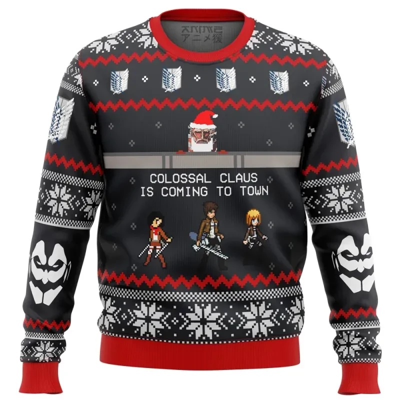 Attack on Titan Colossal Claus 3D Sweater Attack on Titan Colossal Claus 3D Sweater
