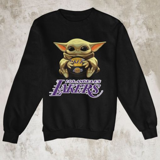 Baby Yoda Lakers Team NBA Fans T-Shirt