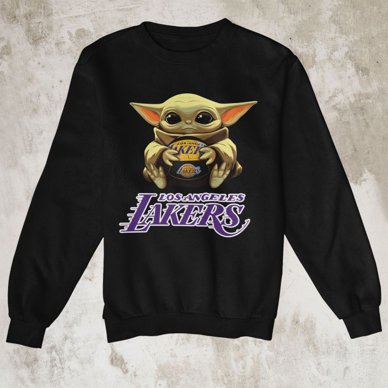 Baby Yoda Lakers Team NBA Fans T-Shirt Baby Yoda Lakers Team NBA Fans T-Shirt
