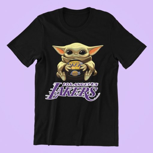 Baby Yoda Lakers Team NBA Fans T-Shirt