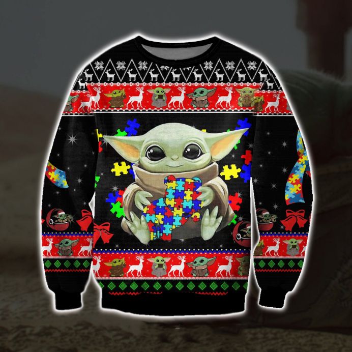 Baby Yoda Ugly Christmas Sweatshirt , Ugly Sweater Baby Yoda Ugly Christmas Sweatshirt , Ugly Sweater