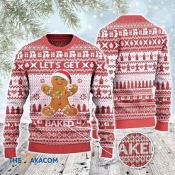 Baker Gift Let’s Get Baked Awesome 3D Xmas Sweater
