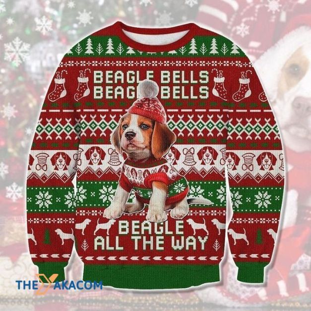 Beagle All The Way All Over Printed Sweater 1 Beagle All The Way All Over Printed Sweater 1