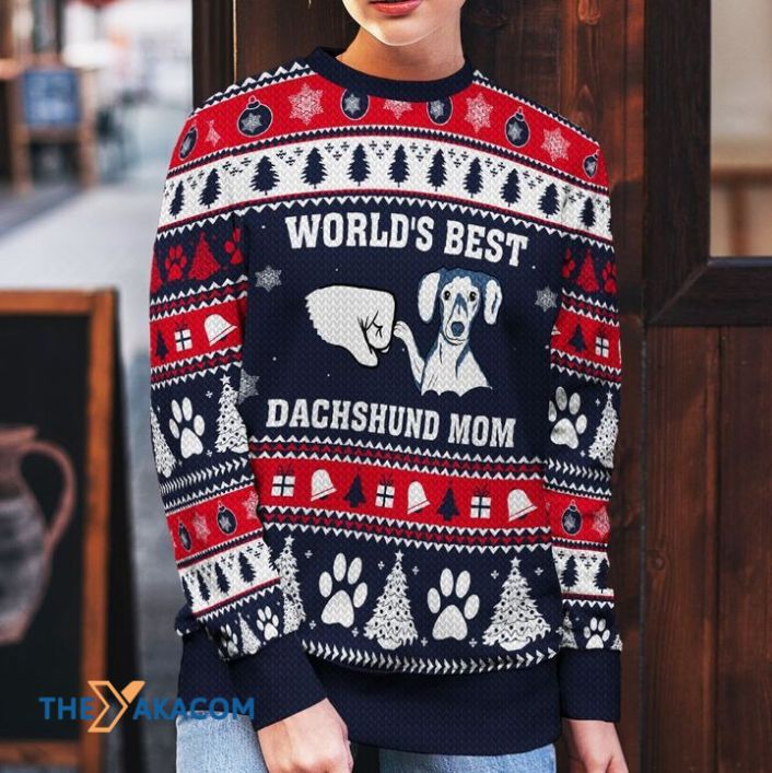 Best Dachshund Mom Christmas 3D Sweater Best Dachshund Mom Christmas 3D Sweater