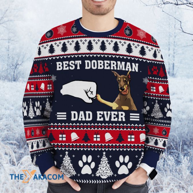 Best Golden Dad Ever 3D Christmas Sweater Best Golden Dad Ever 3D Christmas Sweater
