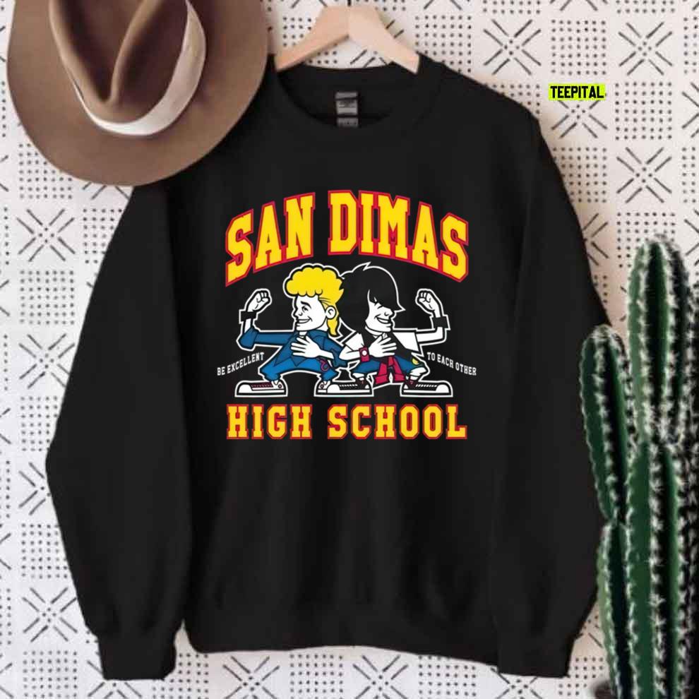 Bill and Ted's Excellent Adventure Movie San Dimas High T-Shirt Bill and Ted's Excellent Adventure Movie San Dimas High T-Shirt