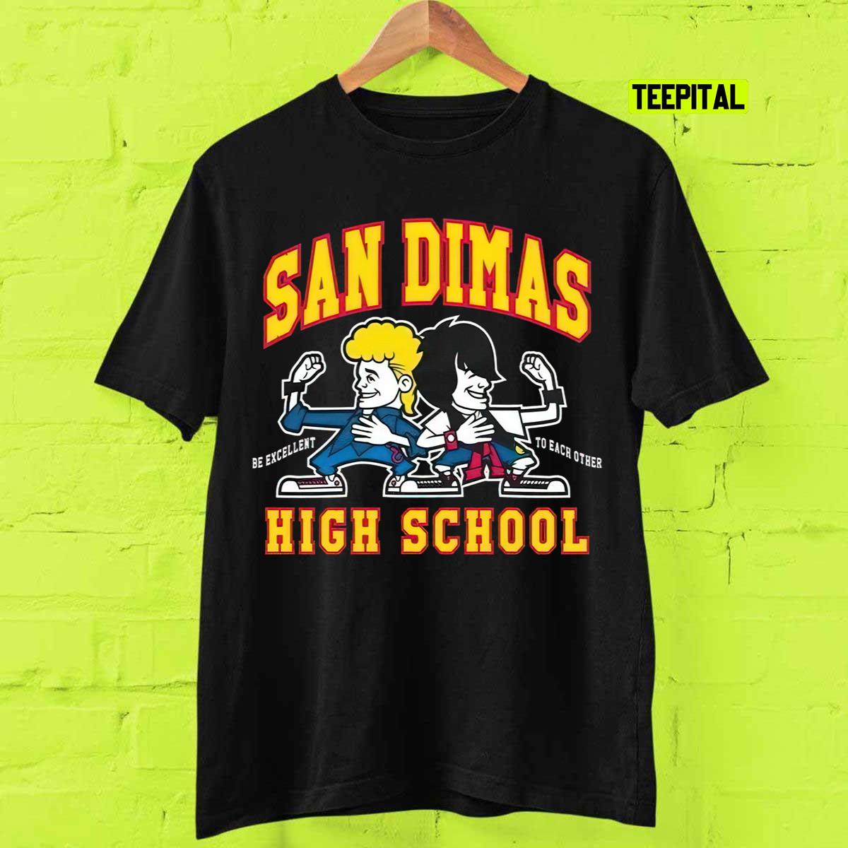 Bill and Ted's Excellent Adventure Movie San Dimas High T-Shirt Bill and Ted's Excellent Adventure Movie San Dimas High T-Shirt