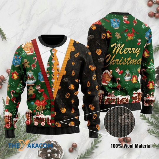 Black And Green Engineer 3D Christmas Sweater Black And Green Engineer 3D Christmas Sweater