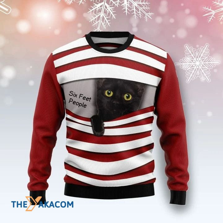 Black Cat Six Feet 3D Sweater Black Cat Six Feet 3D Sweater