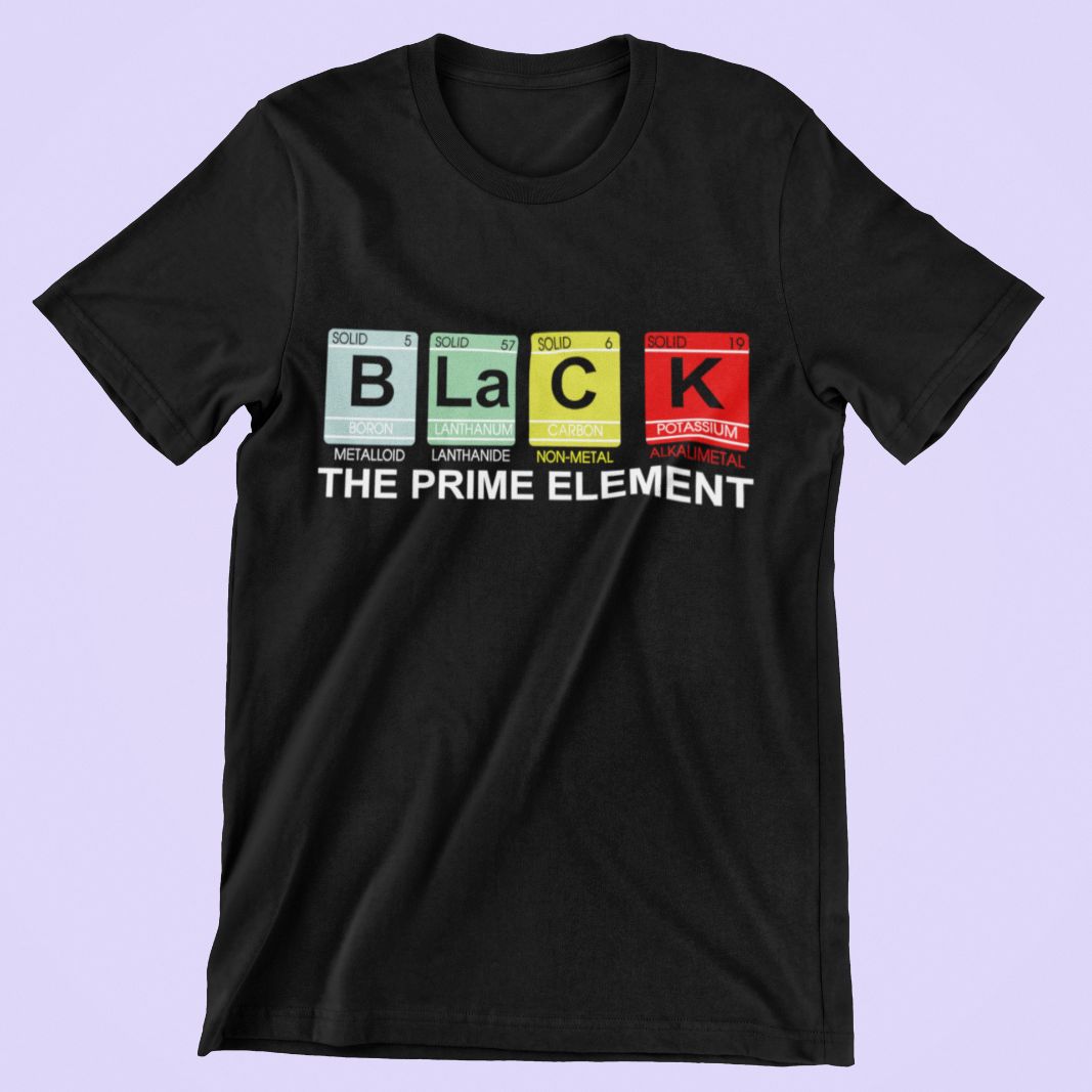 Black The Pride Element T-shirt - Black Month Hot Tee Black The Pride Element T-shirt - Black Month Hot Tee