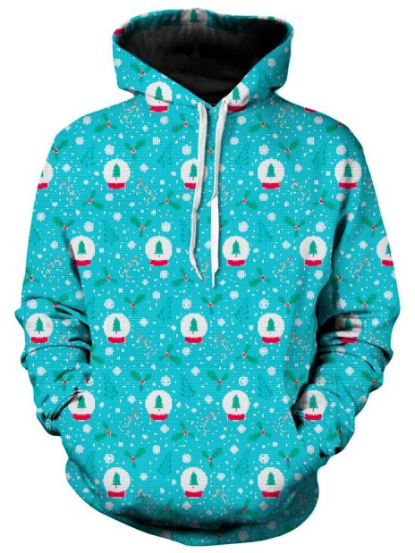 Blue Christmas Snowing Pullover And Zipped 3D Hoodie Blue Christmas Snowing Pullover And Zipped 3D Hoodie