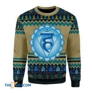 Blue Throat Chakra 3D Sweater Blue Throat Chakra 3D Sweater