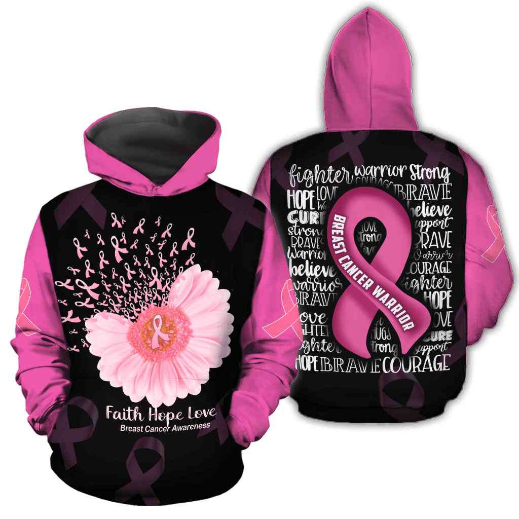 Breast Awareness All Over Print US Unisex Size Hoodie Breast Awareness All Over Print US Unisex Size Hoodie