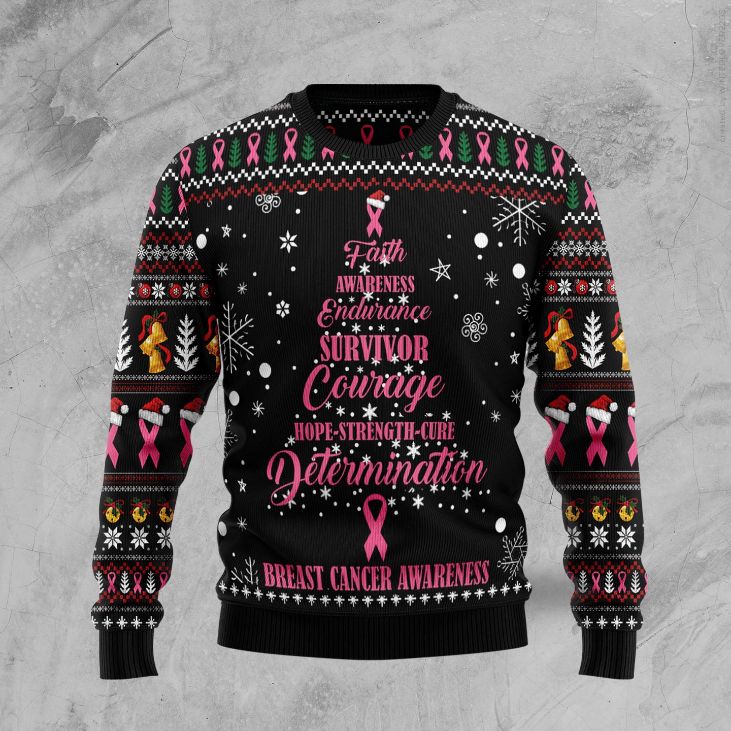 Breast Cancer Christmas 3D Sweater Breast Cancer Christmas 3D Sweater