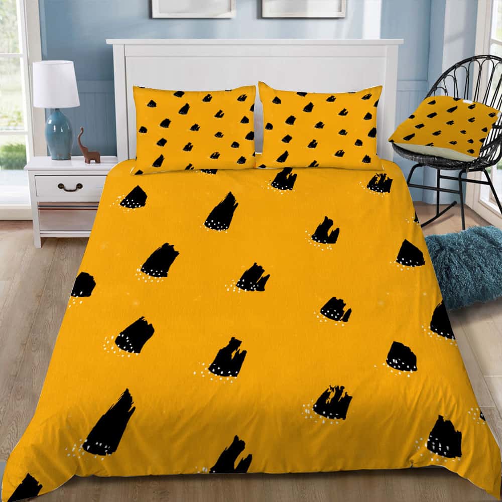 Brush Pattern Leopard Bedding Set Brush Pattern Leopard Bedding Set