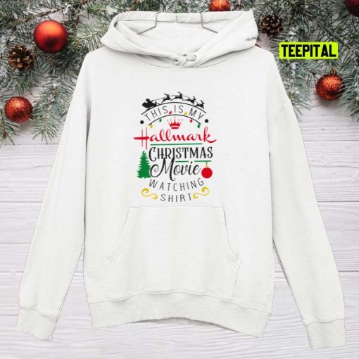 Christmas Trees Red Truck Movie Hallmark Watching Sweatshirt