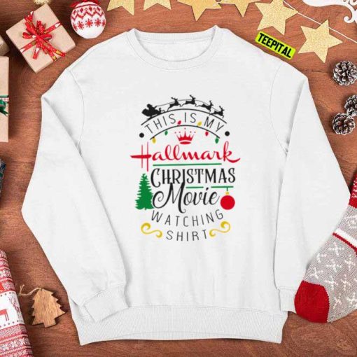 Christmas Trees Red Truck Movie Hallmark Watching Sweatshirt