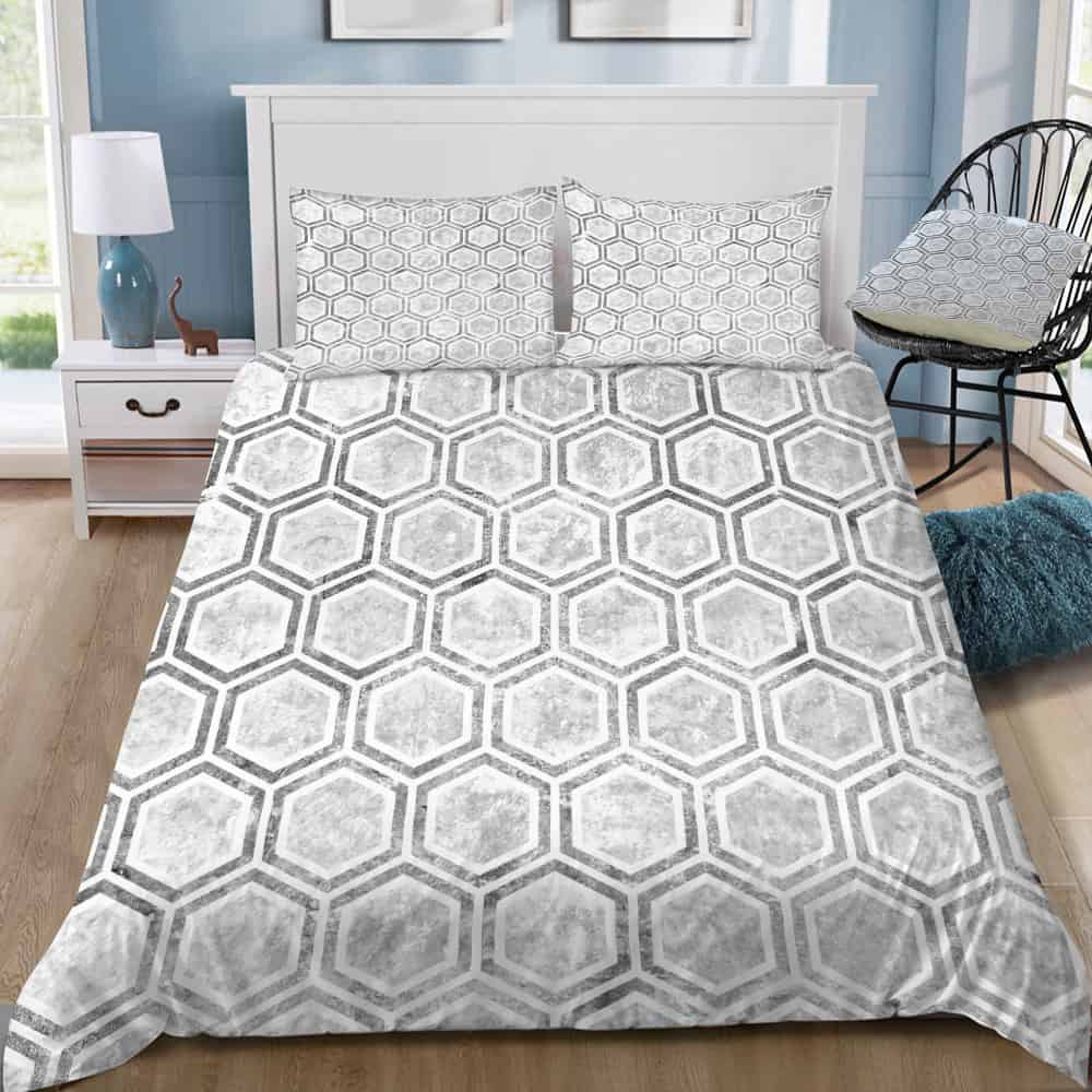 Concrete Hexagons Bedding Set Concrete Hexagons Bedding Set