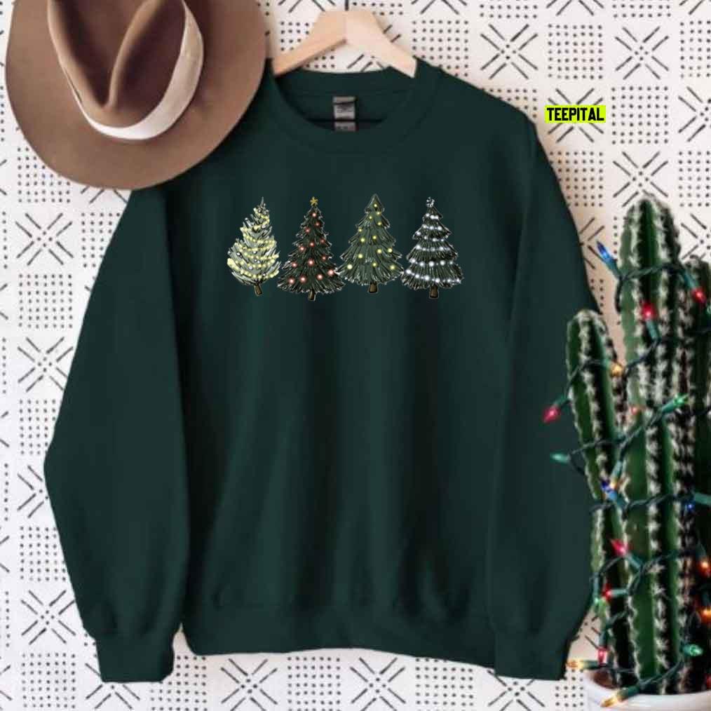 Cute Christmas Trees Sweatshirt Cute Christmas Trees Sweatshirt