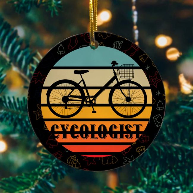 Cycologist Funny Biking Cyclist Meme Christmas 2021 Ceramic Ornament Cycologist Funny Biking Cyclist Meme Christmas 2021 Ceramic Ornament