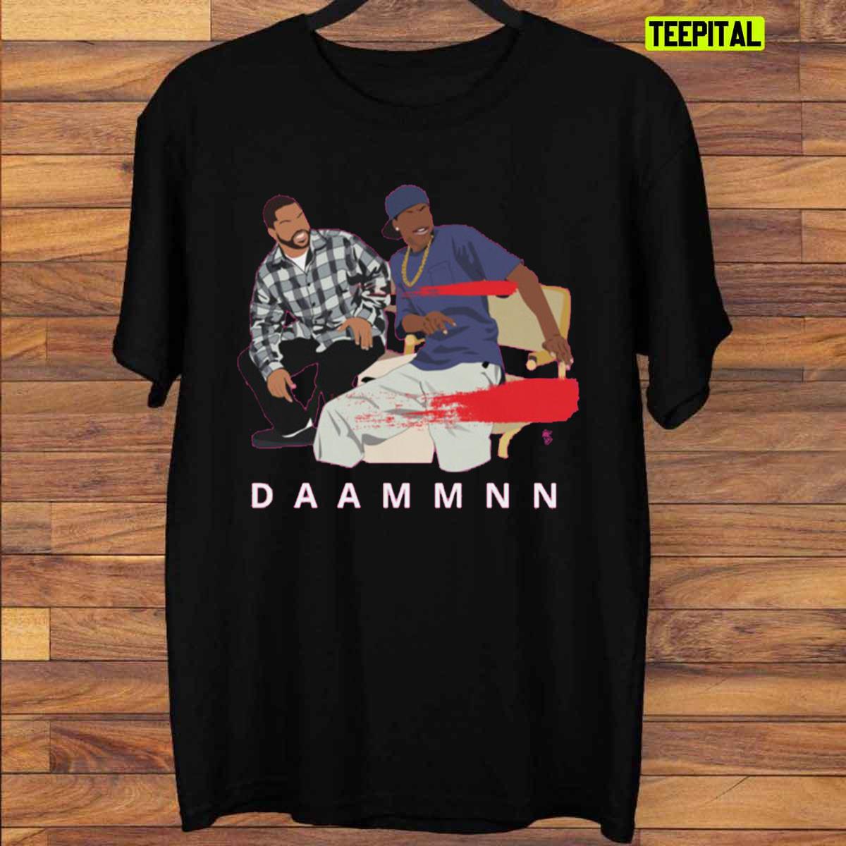 DAAAMMNN Friday Classic Movie Hip Hop 90s T-Shirt DAAAMMNN Friday Classic Movie Hip Hop 90s T-Shirt