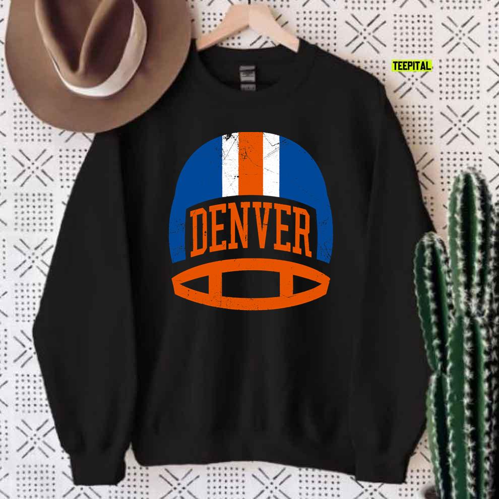 Denver Retro Helmet Football T-Shirt Denver Retro Helmet Football T-Shirt