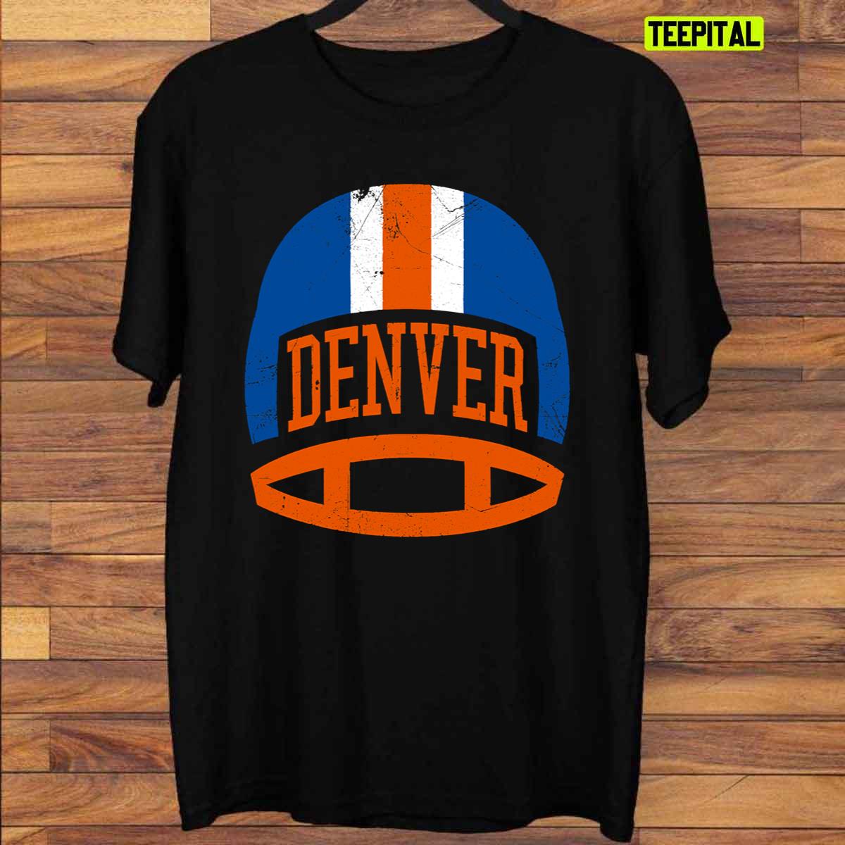 Denver Retro Helmet Football T-Shirt Denver Retro Helmet Football T-Shirt