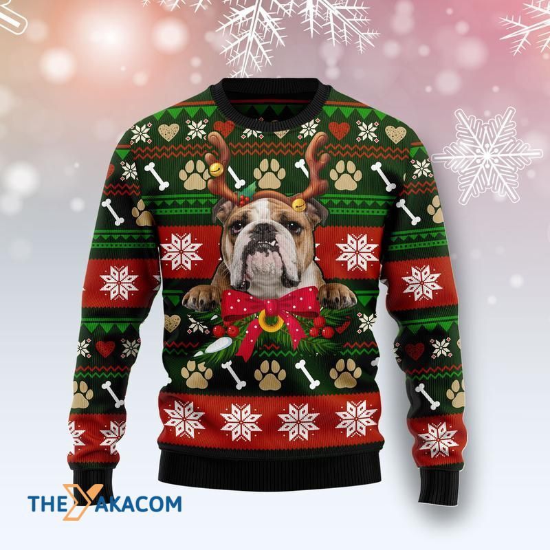 Dog Lovers Bulldog Funny 3D Sweater Christmas Dog Lovers Bulldog Funny 3D Sweater Christmas