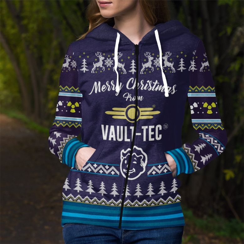 Dweller Boy Vault-Tec Christmas 3D All Over Print Hoodie Dweller Boy Vault-Tec Christmas 3D All Over Print Hoodie