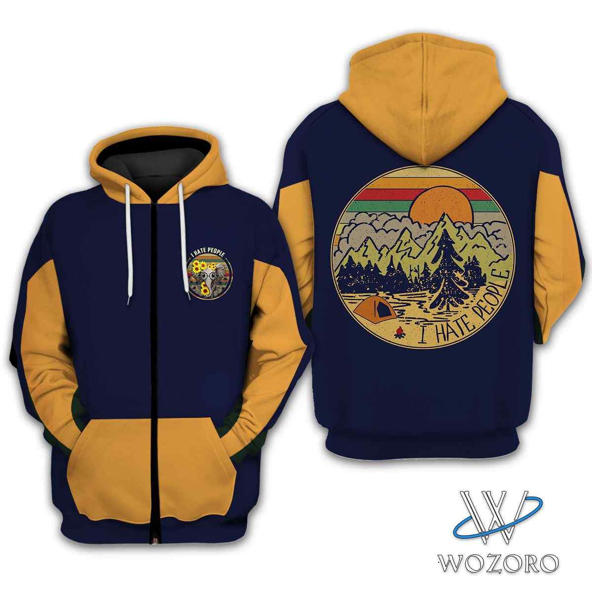 Elephant I Hate People Vintage Camping Elephant I Hate People Vintage Camping